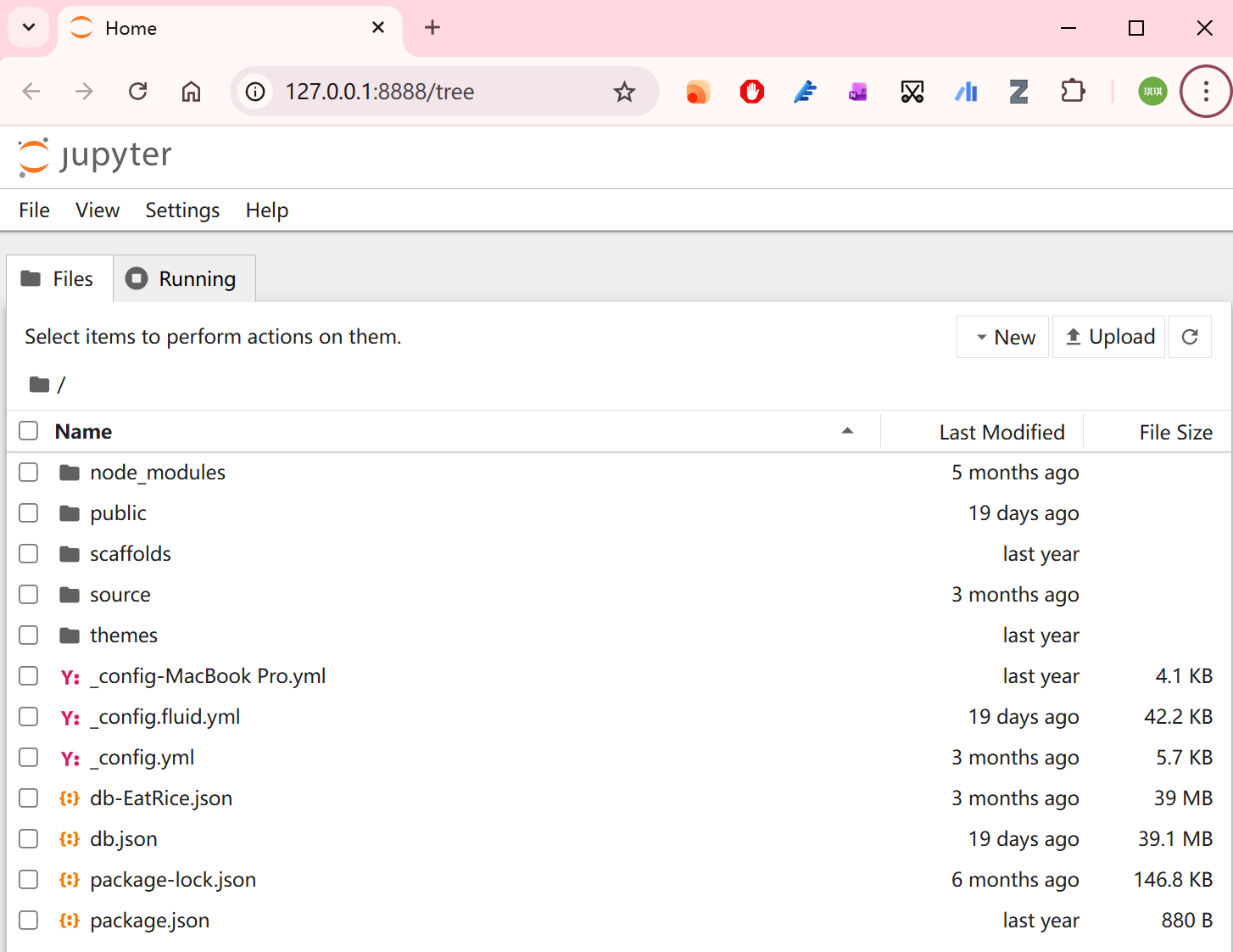 浏览器打开Notebook效果（博客目录）