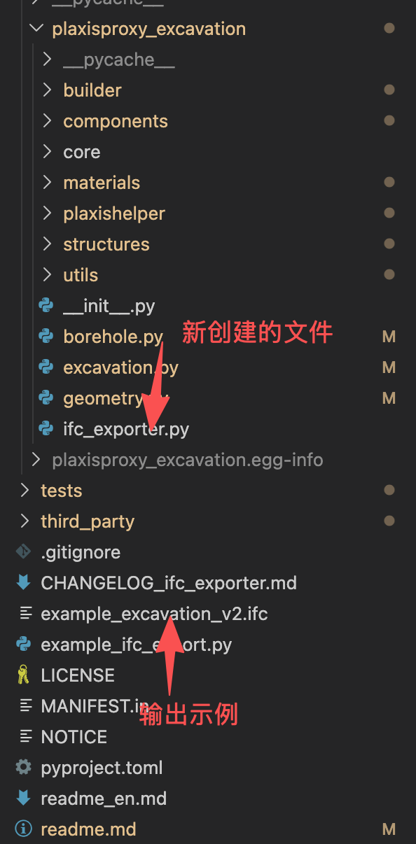 新建的文件和输出的示例